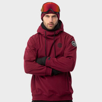 Мужская зимняя спортивная сноубордическая куртка W1 Groenland SIROKO Bordeaux красная