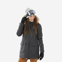Сноубордическая куртка женская, совместимая с ZIPROTEC - SNB 500 серая DREAMSCAPE, цвет grau