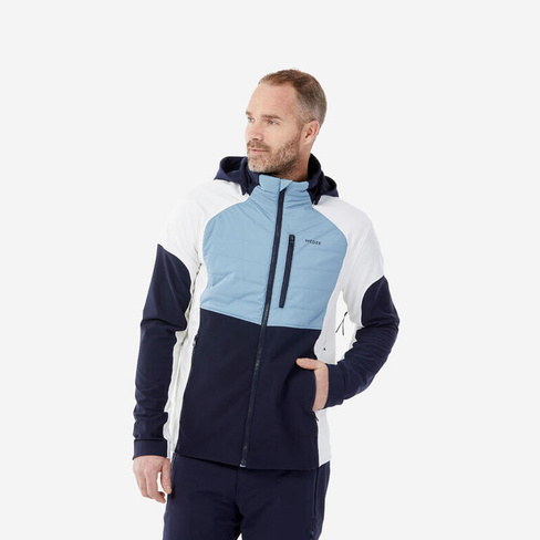 Мужская лыжная куртка, непромокаемая - темно-синий/голубой/белый WEDZE, цвет weiss