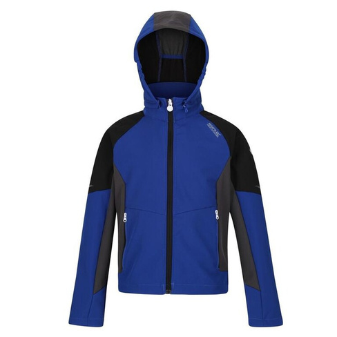 Куртка Eastcott Softshell для мальчиков и девочек Surf Spray, черная REGATTA, цвет azul