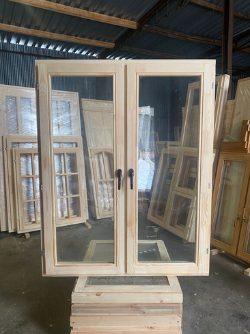 Деревянное окно со стеклопакетом ОДСП 1500х1200