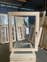 Деревянное окно со стеклопакетом ОДСП 1200х900
