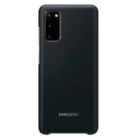 Пластиковая накладка для Samsung Galaxy S20 Smart LED Cover черная