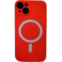Силиконовая накладка Fashion case Magnetic для iPhone 13 (SC) красная