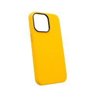 Кожаная накладка для iPhone 13 Pro Max (LC) с Magsafe желтая Partner