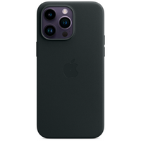 Пластиковая накладка Leather Case MagSafe для iPhone 14 Pro Max черный