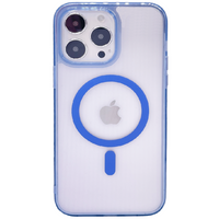 Пластиковая накладка WIWU Phone Case MagSafe для iPhone 14 Pro синий кант
