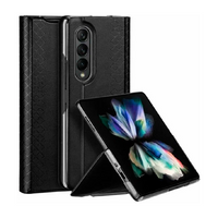 Пластиковая накладка Dux Ducis Bril для Samsung Galaxy Z Fold 3 экокожа черная