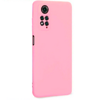 Силиконовая накладка для Xiaomi Redmi Note 12 Pro 4G розовая