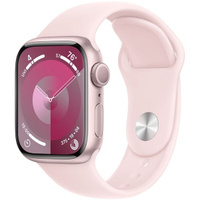 Apple Watch Series 9 45 мм Aluminium with Sport Band (M/L) light pink (нежно-розовый)