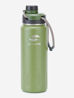 Термобутылка Stinger, 0,71 л, сталь/пластик, "зеленый мох", 8 х 25,4 см, Зеленый