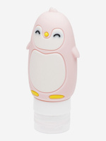 Дорожная баночка для путешествий Dewal Beauty, "Пингвин", цвет розовый, 90 мл, Розовый
