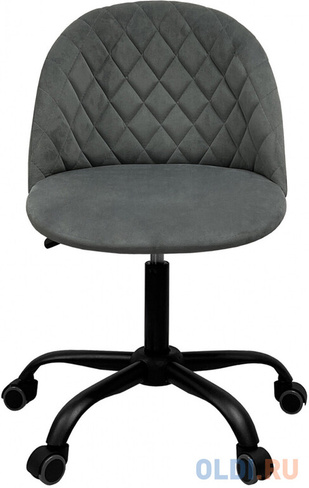 Кресло BRABIX Moon MG-074, велюр серый, пятилучие металлическое черное, 532773