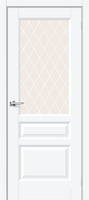 Межкомнатная дверь Неоклассик-35 White Silk White Сrystal