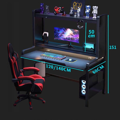 Игровой стол Orenford Three Layer Gaming Desk, 140x60 см, черный