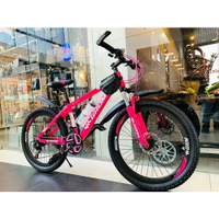 Горный велосипед для подростка GROM, городской, 24 дюймов / скоростной, спортивный велик для подростков розовый Grom