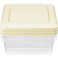 Комплект контейнеров для продуктов Idiland Asti квадратный 0.5л х 5 шт (светло-бежевый) 241108125/01