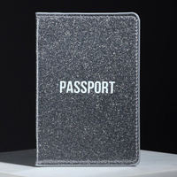 Обложка на паспорт passport, блестящая, цвет серый, пвх NAZAMOK