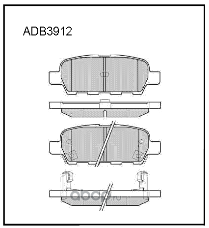 Колодки зад adb3912 X-trail 31 Qashkai Juck