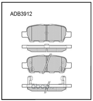 Колодки зад adb3912 X-trail 31 Qashkai Juck