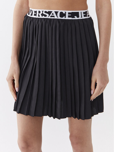 Плиссированная юбка стандартного кроя Versace Jeans Couture, черный