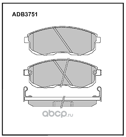 Колодки перед ADB3751 колодки Juck