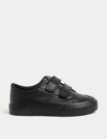 Детские кожаные школьные туфли Freshfeet (8 маленьких — 2 больших) Marks & Spencer, черный