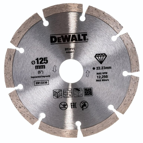 Алмазный диск DeWalt DT3711 (125x22.23x1.8x7 мм) Диск алмазный dewalt
