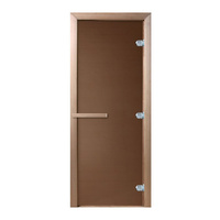 Дверь для бани и сауны стеклянная бронза матовая DoorWood Теплая ночь 690х1890 мм (DW01125)