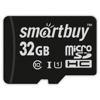 Карта памяти MicroSD 32 Гб + адаптер / SD карта SmartBuy High Speed 32GB Class 10 SB32GBSDCL10-01LE (Карта памяти микро