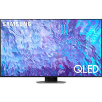 55" Телевизор Samsung QE55Q80CAUXRU, QLED, 4K Ultra HD, черненое серебро, СМАРТ ТВ, Tizen OS
