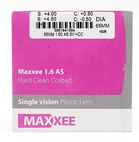 Очковая линза Maxxee ASP 1.6 Hard Clean Coated