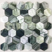 Мозаика Pietrine Hexagonal - Onice verde oliva полир 29.2x29.8