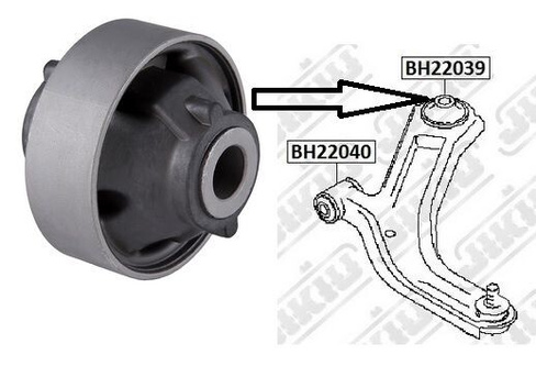 Сайлентблок переднего рычага задний BH22039 Tiida Nota