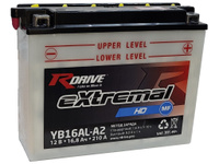 АКБ 16Ач "RDrive eXtremal SILVER HD YB16AL-A2" О.П. 207х71х164