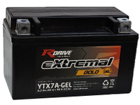 АКБ 6Ач "RDrive eXtremal GOLD GEL YTX7A-BS" П.П. 150х87х93