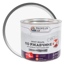 Грунт-эмаль по ржавчине 3 в 1 Profilux гладкая цвет белый 2.4 кг PROFILUX None