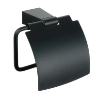 Держатель туалетной бумаги с крышкой Fixsen Trend сталь цвет черный FIXSEN FX-97810 Trend