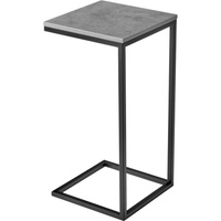 Придиванный столик BRADEX loft 35x35 см, бетон чикаго, с чёрными ножками