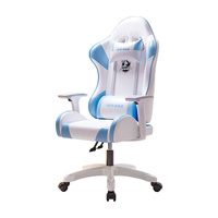 Игровое кресло Yipinhui DJ-06, 4 Gen, сталь, белый/синий