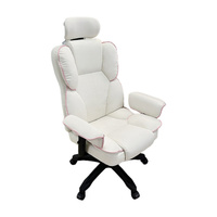 Игровое кресло Yipinhui P505, нейлон, белый/розовый