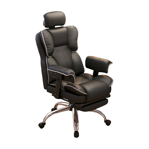 Игровое кресло Yipinhui P505, сталь, подставка для ног, черный/белый