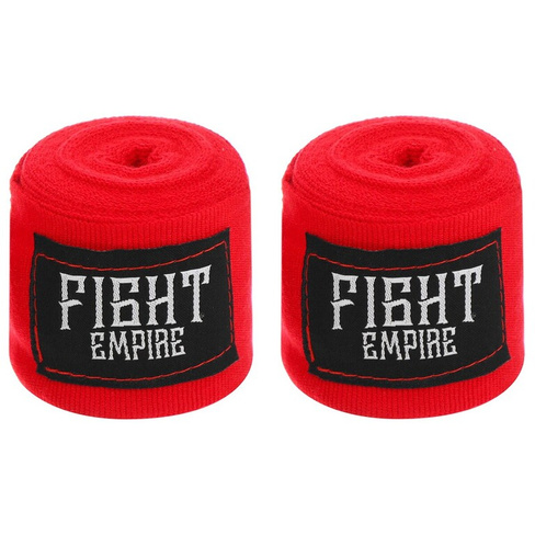Бинт боксерский эластичный fight empire 4 м, цвет красный FIGHT EMPIRE