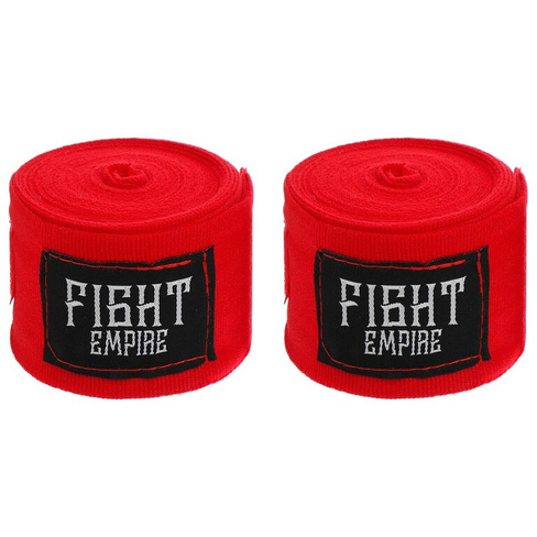 Бинт боксерский эластичный fight empire 5 м, цвет красный FIGHT EMPIRE
