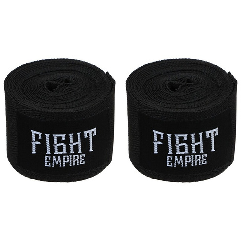 Бинт боксерский fight empire 4 м, цвет черный FIGHT EMPIRE