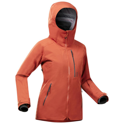 Лыжная куртка женская - FR500 терракотовый WEDZE, цвет braun