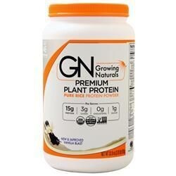 Growing Naturals Растительный протеин премиум-класса - Чистый рисовый протеиновый порошок Vanilla Blast 930 грамм