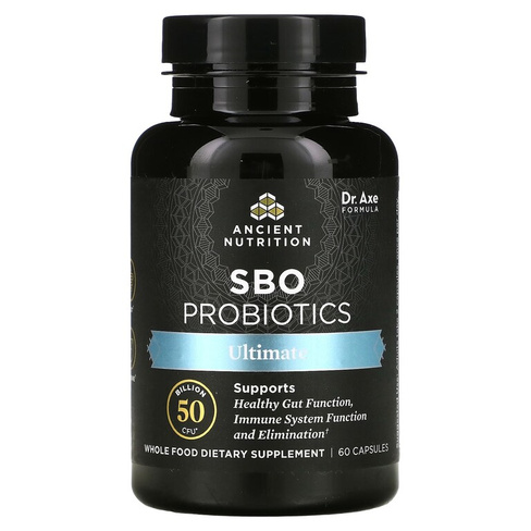 Dr. Axe / Ancient Nutrition SBO Probiotics Ultimate 50 млрд КОЕ 60 капсул