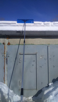Скрепер №18 "Berchouse" для уборки снега с крыши с телескопической ручкой 6 м /Орехово-Зуево/