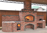Модульная печь-барбекю из кирпича и бетона